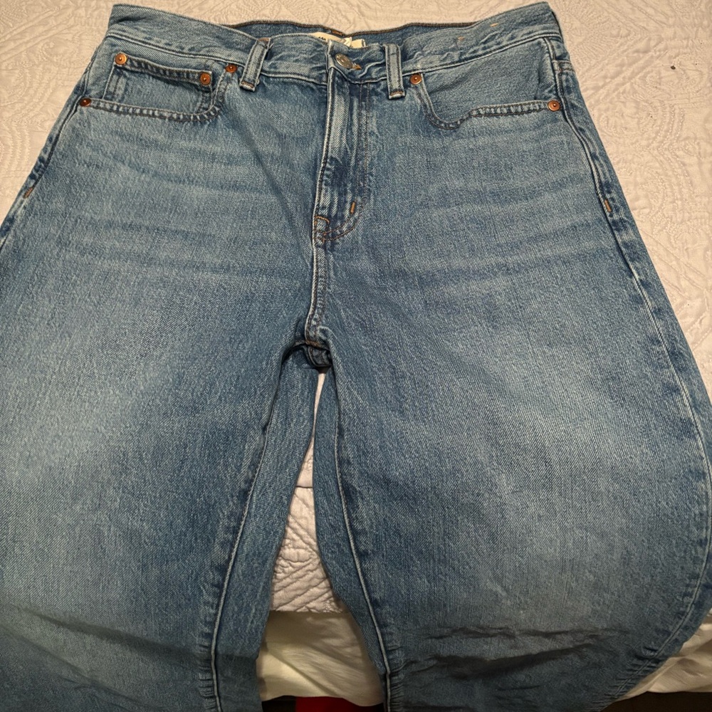 Madewell Jeans Women’s Size 27 Blue Rail Straight Medium Wash Denim Jean